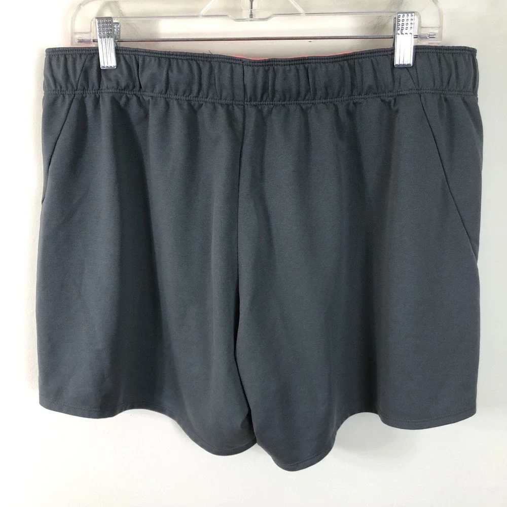 Nike Athletic Gym Running Shorts Womens XL Gray Pink Outdoor Swoosh